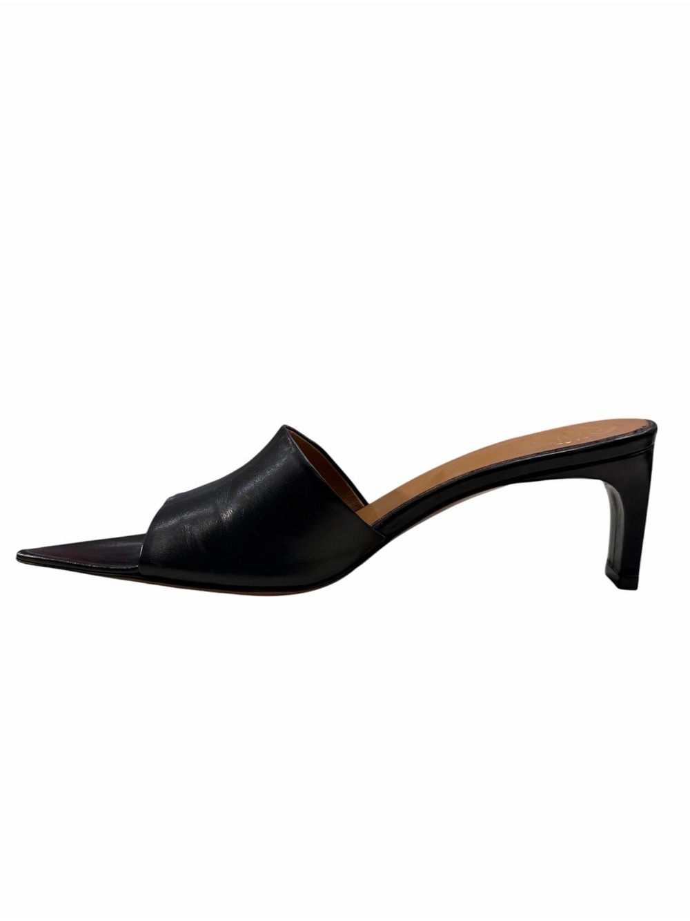 ATP Atelier Black NWOB Leather Pointed-Toe Mules. - Picture 6 of 10